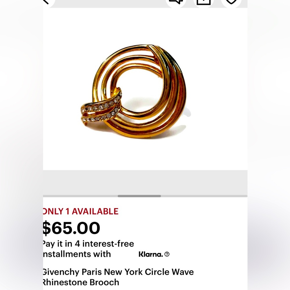 GIVENCY Paris Brooch MINT
